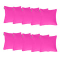 Water Resistant Outdoor Scatter Cushions Garden Furniture Decorative Pillows - Pink / Pack of 10