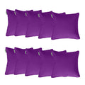 Water Resistant Outdoor Scatter Cushions Garden Furniture Decorative Pillows - Purple / Pack of 10