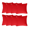 Water Resistant Outdoor Scatter Cushions Garden Furniture Decorative Pillows - Red / Pack of 8