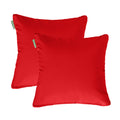 Water Resistant Outdoor Scatter Cushions Garden Furniture Decorative Pillows - Red / Pack of 2