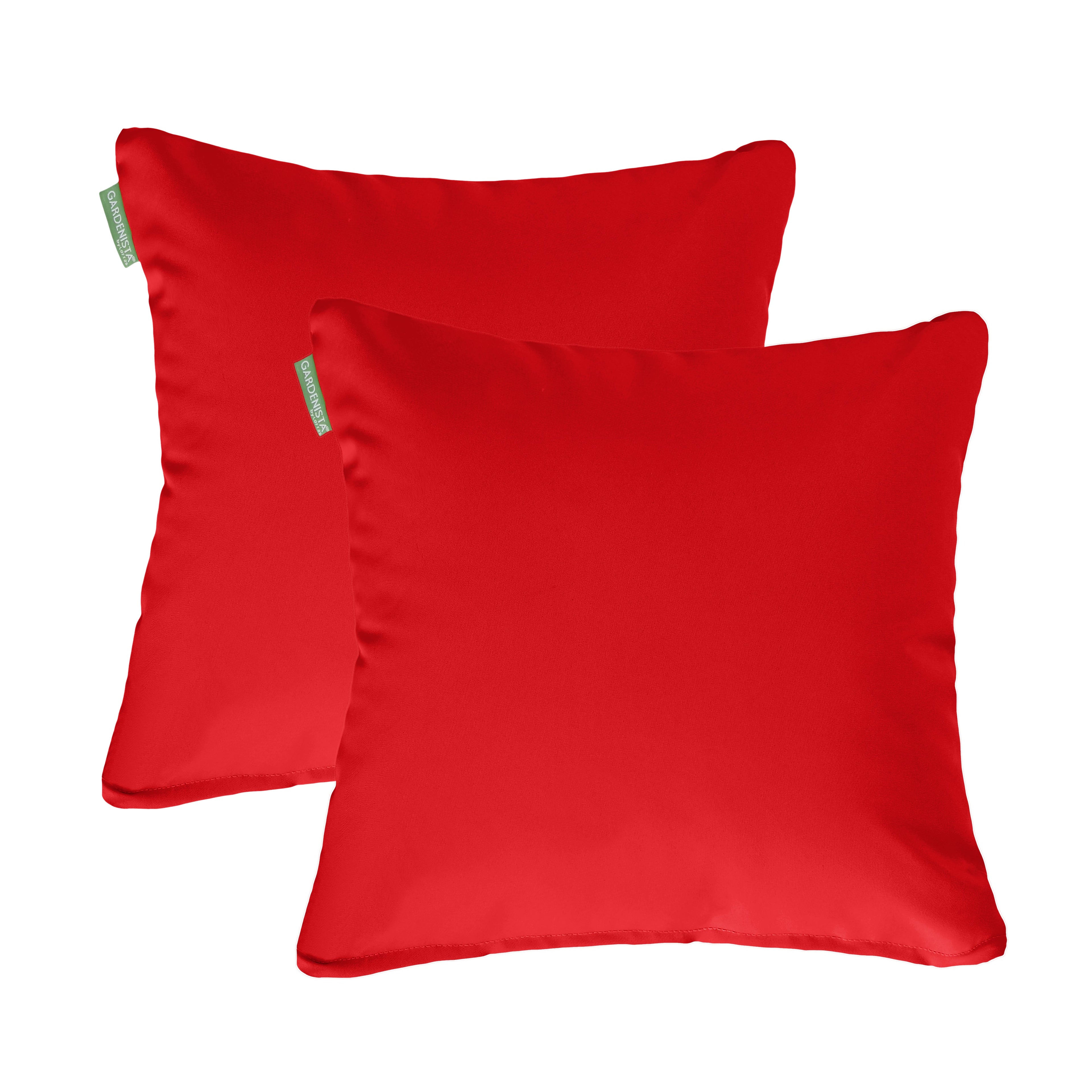 Water Resistant Outdoor Scatter Cushions Garden Furniture Decorative Pillows - Red / Pack of 2