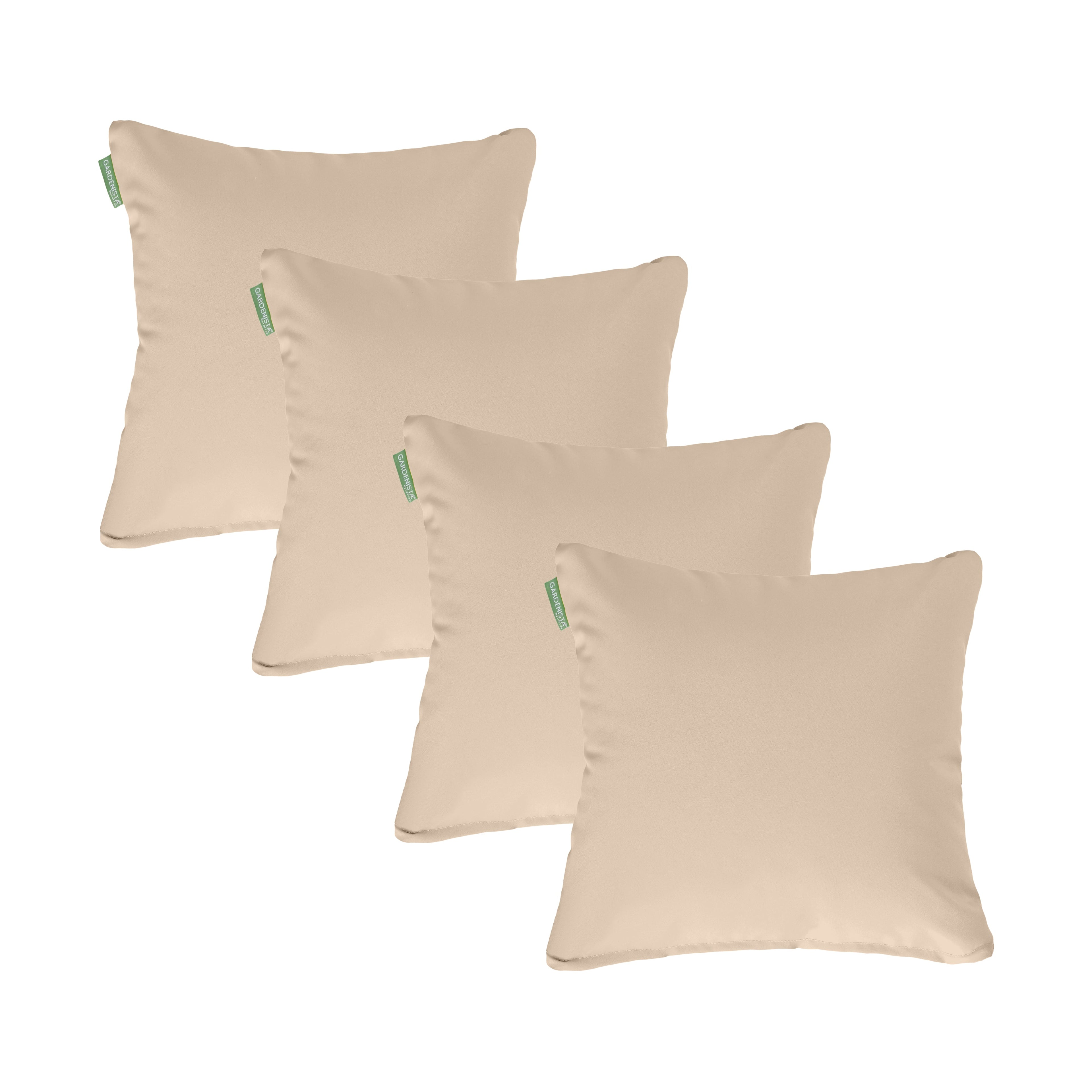 Water Resistant Outdoor Scatter Cushions Garden Furniture Decorative Pillows - Stone / Pack of 4