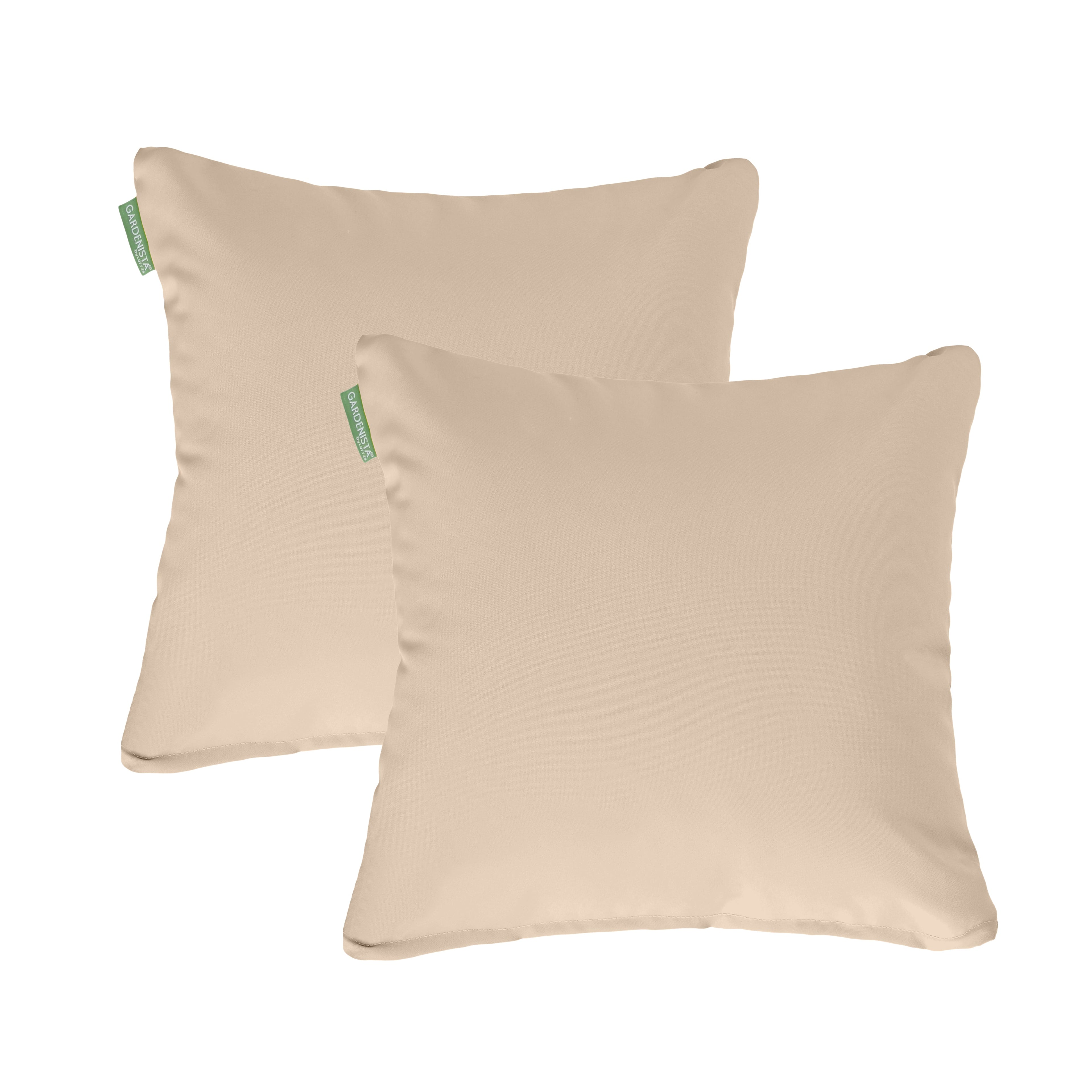 Water Resistant Outdoor Scatter Cushions Garden Furniture Decorative Pillows - Stone / Pack of 2