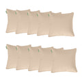 Water Resistant Outdoor Scatter Cushions Garden Furniture Decorative Pillows - Stone / Pack of 10