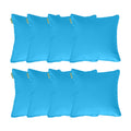 Water Resistant Outdoor Scatter Cushions Garden Furniture Decorative Pillows - Turquoise / Pack of 8