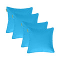 Water Resistant Outdoor Scatter Cushions Garden Furniture Decorative Pillows - Turquoise / Pack of 4