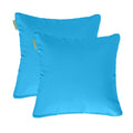 Water Resistant Outdoor Scatter Cushions Garden Furniture Decorative Pillows - Turquoise / Pack of 2