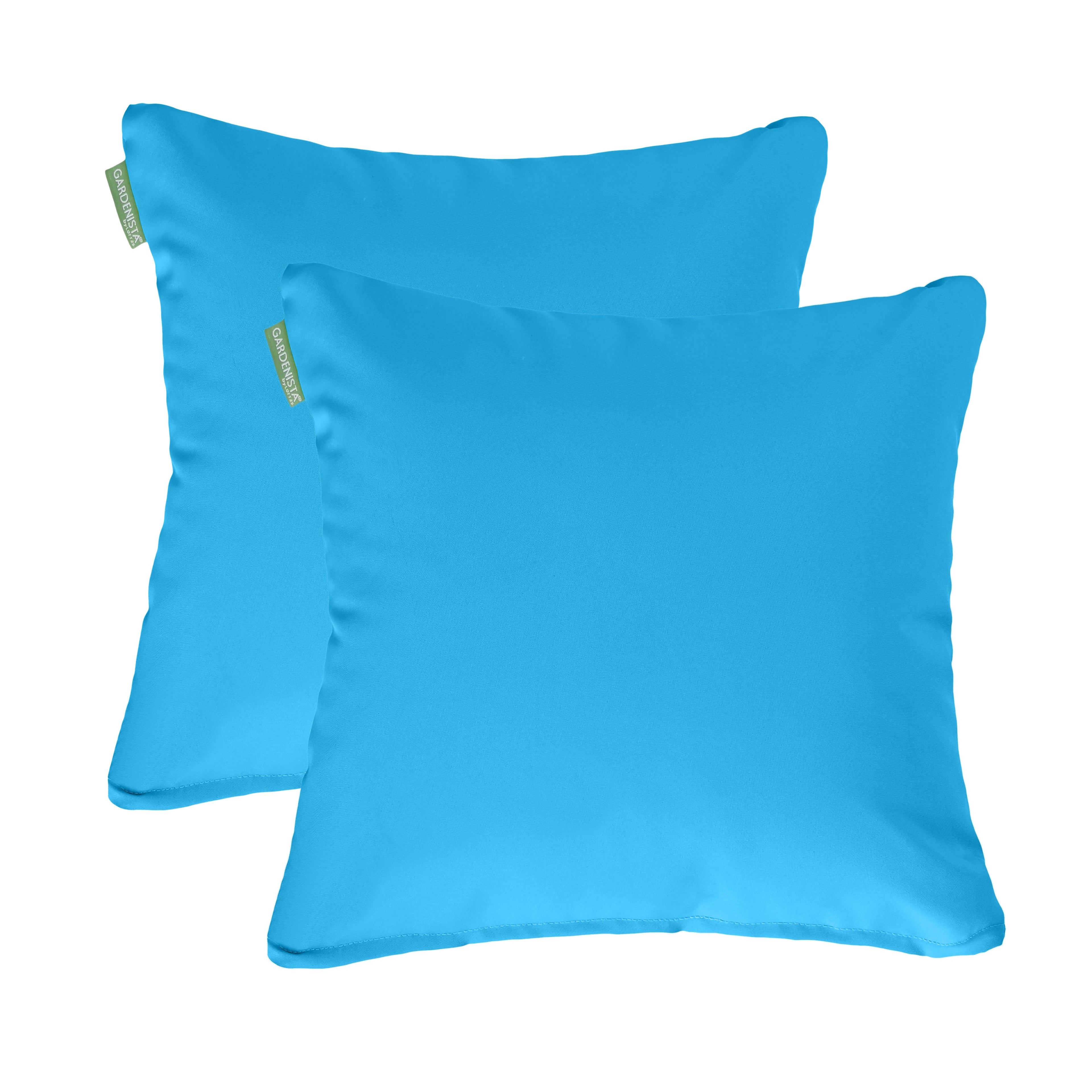 Water Resistant Outdoor Scatter Cushions Garden Furniture Decorative Pillows - Turquoise / Pack of 2