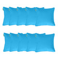 Water Resistant Outdoor Scatter Cushions Garden Furniture Decorative Pillows - Turquoise / Pack of 10