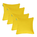 Water Resistant Outdoor Scatter Cushions Garden Furniture Decorative Pillows - Yellow / Pack of 4