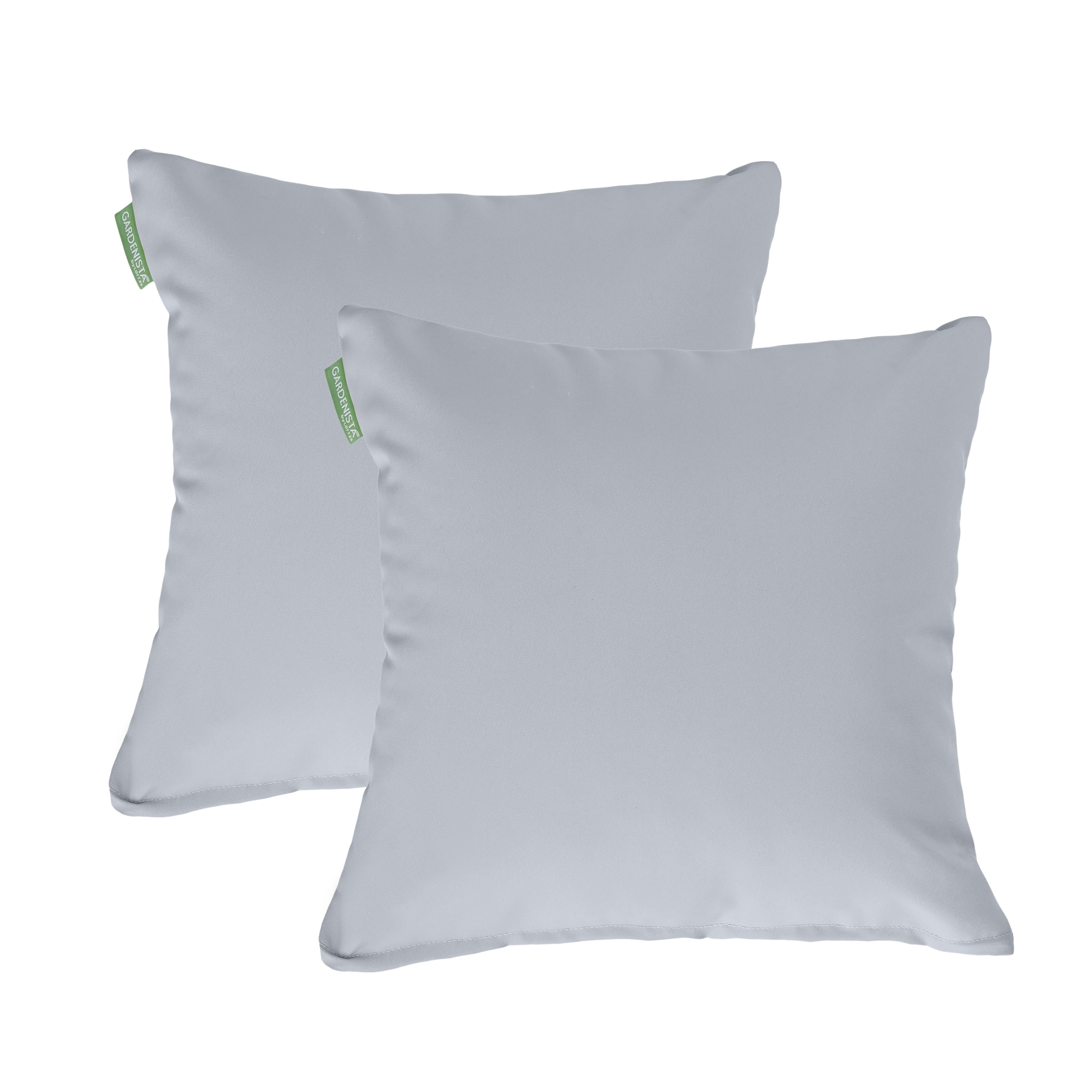 Water Resistant Outdoor Scatter Cushions Garden Furniture Decorative Pillows - Grey / Pack of 2