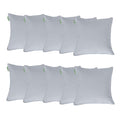Water Resistant Outdoor Scatter Cushions Garden Furniture Decorative Pillows - Grey / Pack of 10