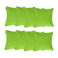 Water Resistant Outdoor Scatter Cushions Garden Furniture Decorative Pillows - Lime / Pack of 8
