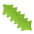 Water Resistant Outdoor Scatter Cushions Garden Furniture Decorative Pillows - Lime / Pack of 6