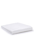 White Classic Organic Cotton Sateen Weave Flat Sheet - White / Super King