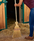 Traditional Corn Broom With Handle - Medium Stiff - Broom Corn / 34cm 142cm 6.4cm 0.6kg