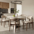COLAMY NOYA Mid-Century Modern Upholstered Dining Chair - Beige / Set of 4 ($82/pc)