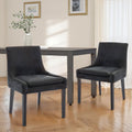 COLAMY MAIRA Transitional Neutral Dining Chair - Black / Set of 2