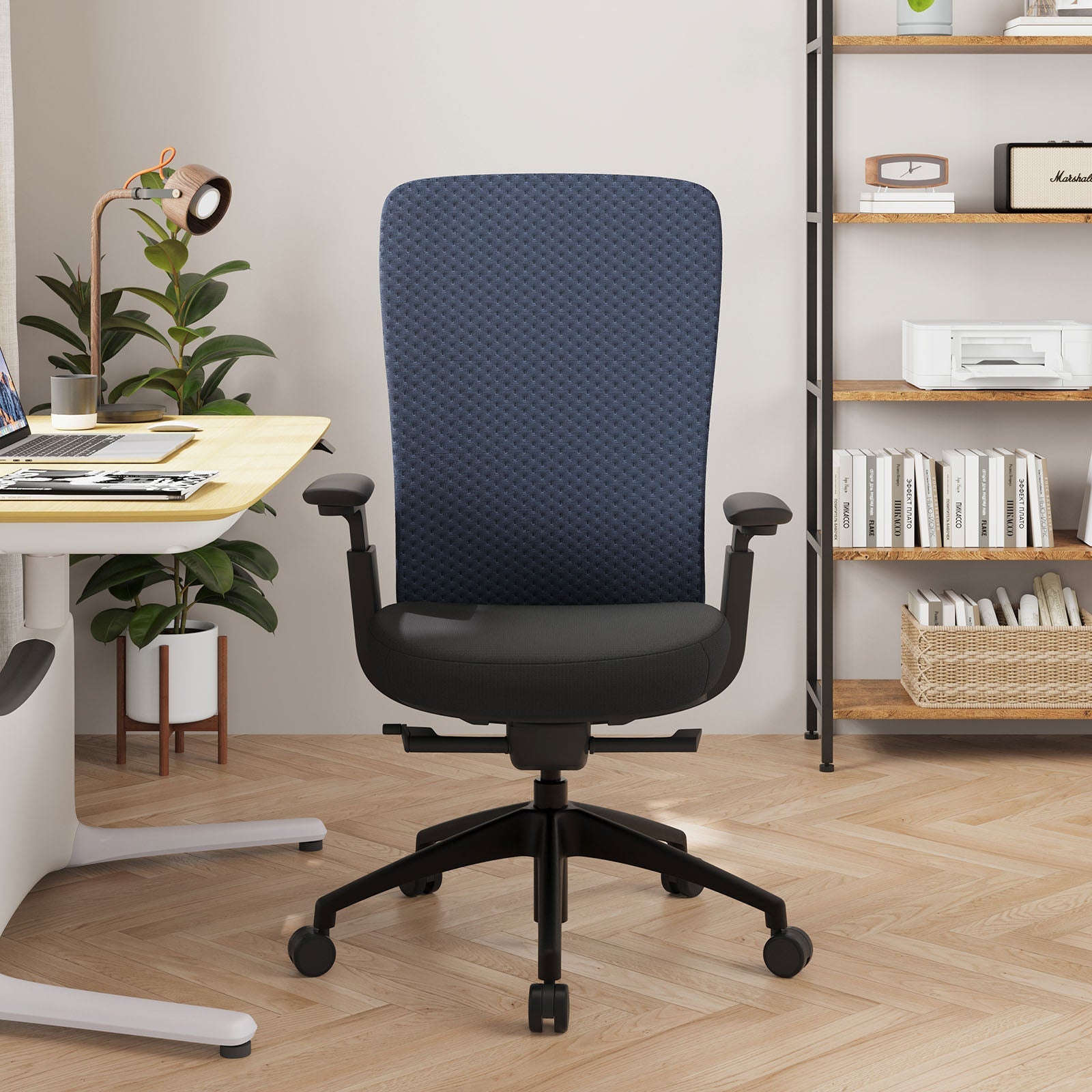 COLAMY Neza Ergonomic High Back Mesh Office Chair - Navy Blue