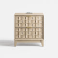 COLAMY PIXEL Nightstand with Charging Station - Oak