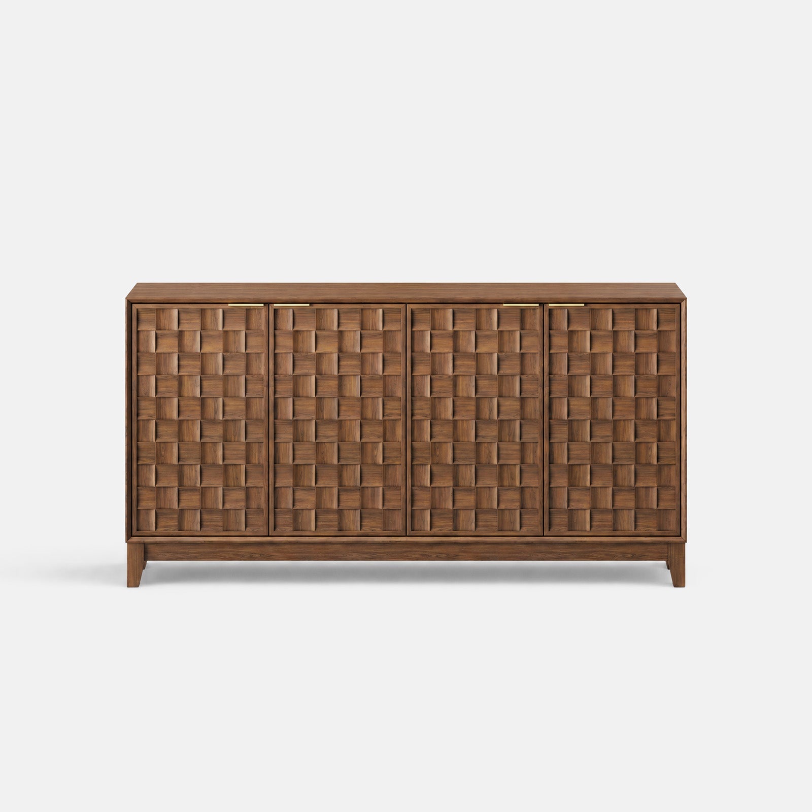 COLAMY PIXEL Sideboard Cabinet with Storage - Walnut