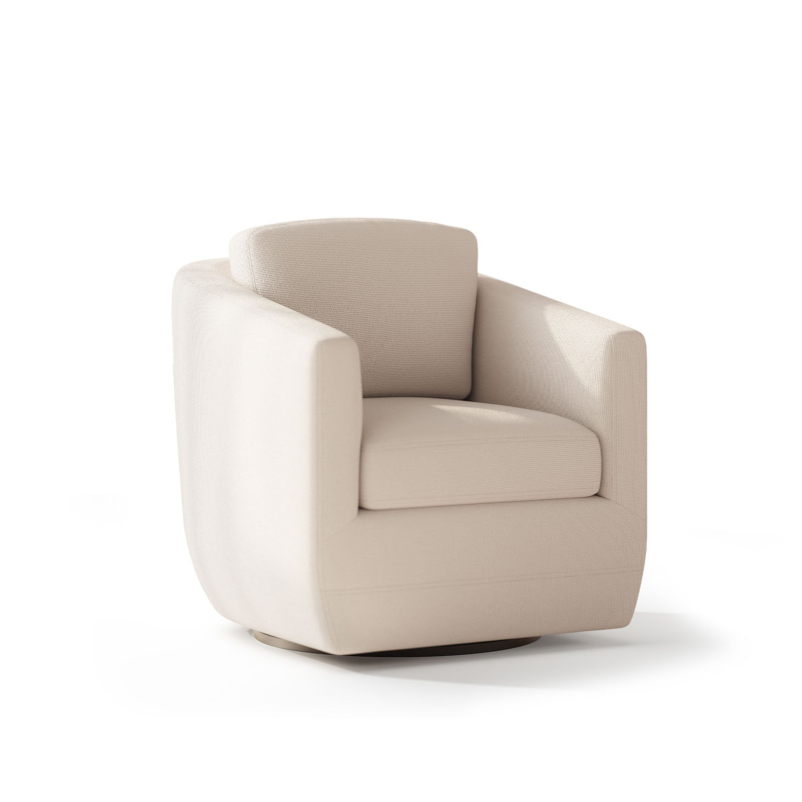 COLAMY REVA Modern Swivel Accent Chair - Beige
