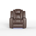 COLAMY SERENO Full-Power Adjustable Recliner Sofa - Dark Brown