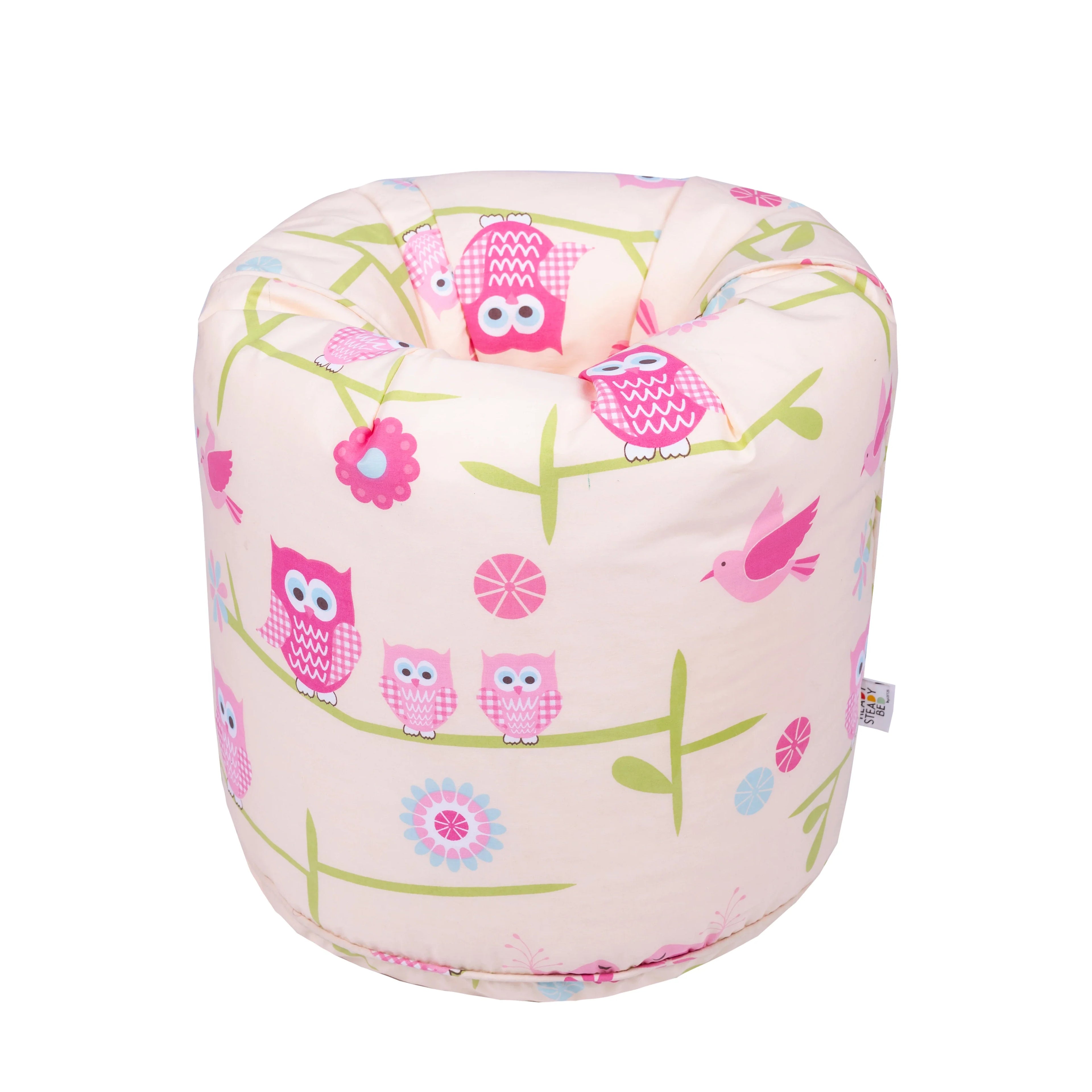 Bean Bag Chair Kids Bean Bags Printed Round Kiddies Beanbag with Carry Handle - Owls