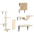 Coziwow 5 Pcs Wall-Mounted Cat Climber Set - Beige