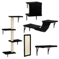 Coziwow 5 Pcs Wall-Mounted Cat Climber Set - Black