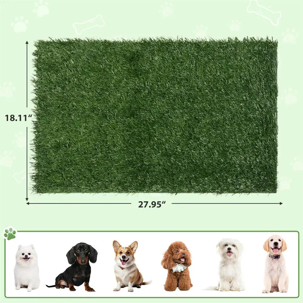 Coziwow 30"×20" Artificial Grass Pee Pad for Dogs - Pet Grass Pad Replacement Liner (2 Packs)