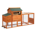 Coziwow 82"L Outdoor Chicken Coop on Wheels - Orange