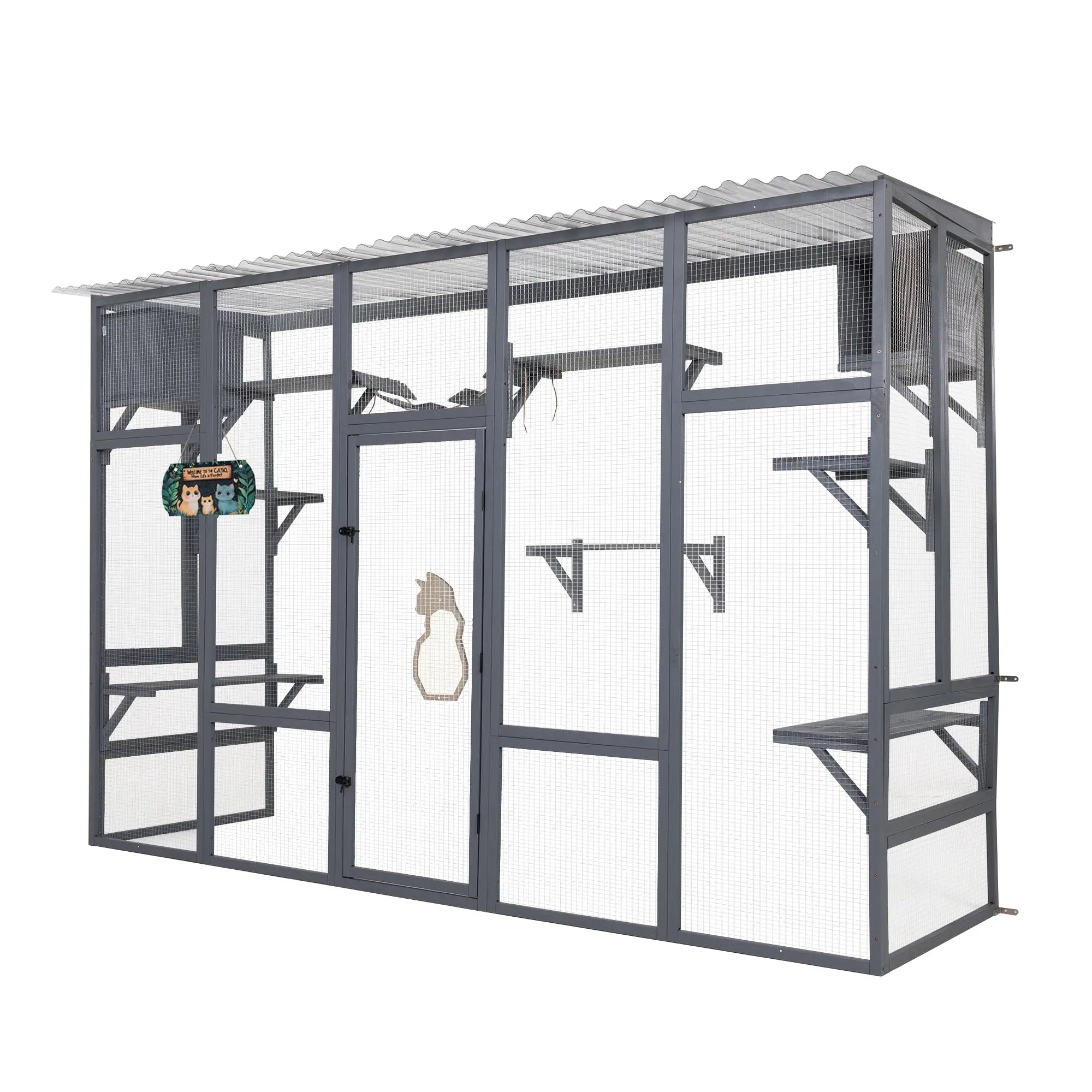 Coziwow 104"L 3-Side Extra Large Catio - Upgraded (Wood Reinforcements & Custom Lock)