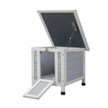 Coziwow 20″L Wooden Small Rabbit Hutch - Gray