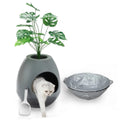 Coziwow Eggloa6 2-in-1 Cat Litter Box & Cat Bed - Gray / Basic Set
