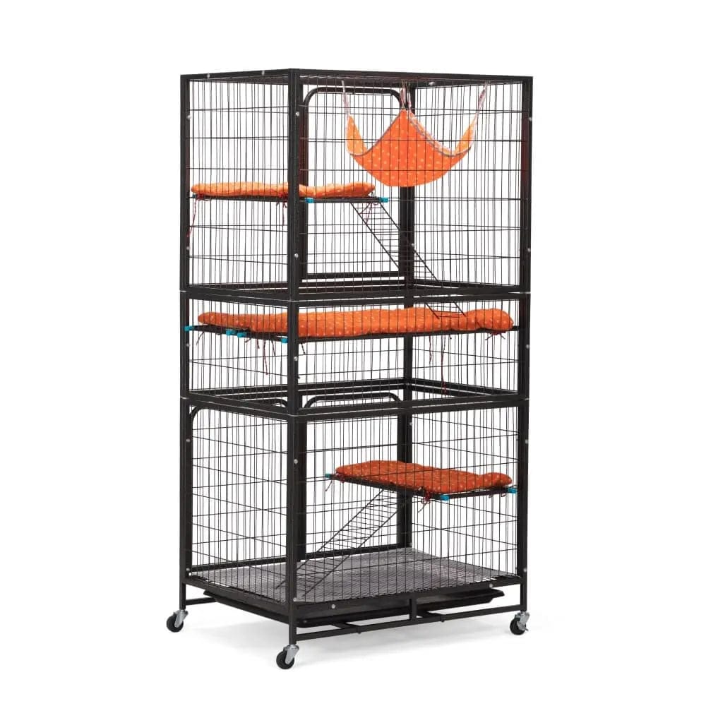 Coziwow 63″H 4-Tier Indoor Metal Cat Cage Crate