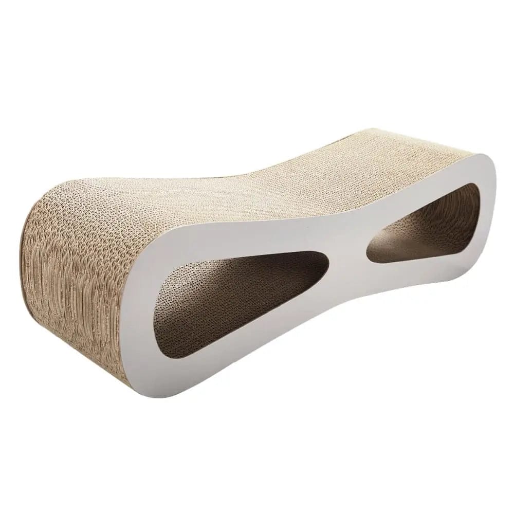 Coziwow 8-Shaped Cat Scratcher Lounge Bed - Natural Wood