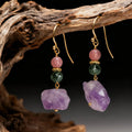 Calm & Spiritual Protection – Amethyst Healing Earrings