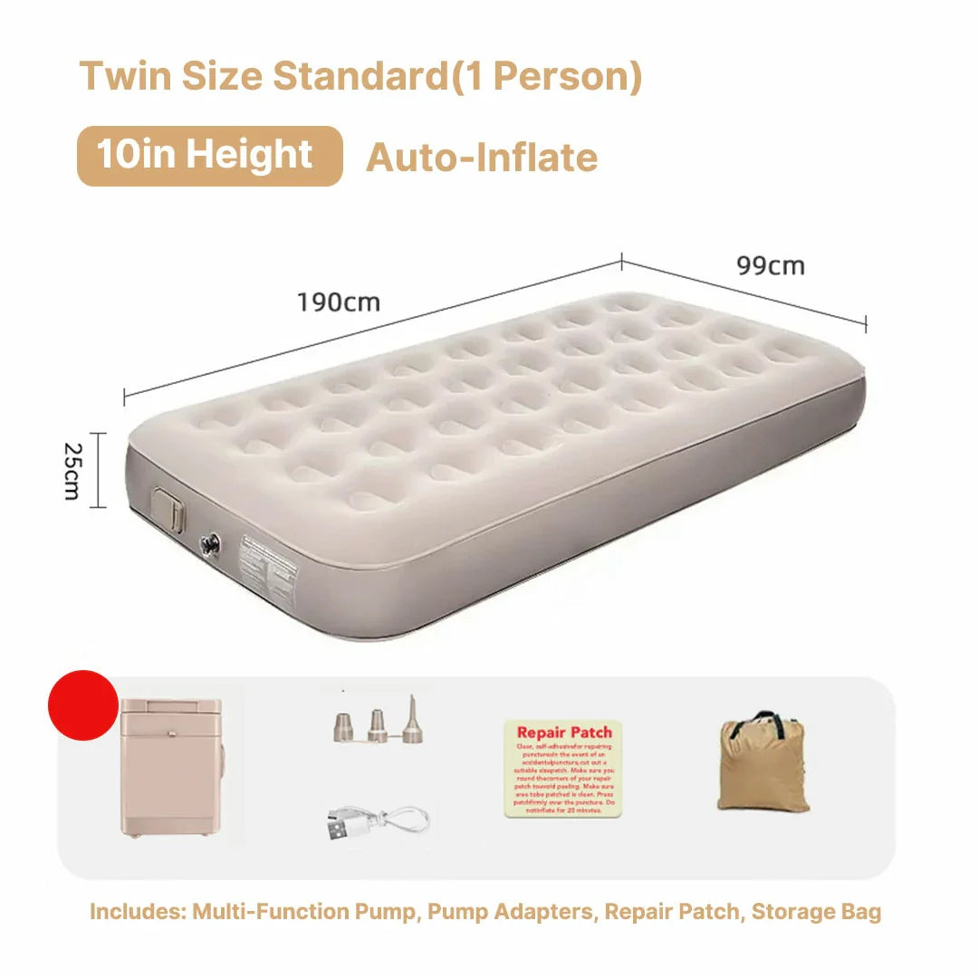 Self-Inflating Air Mattress | 300lbs Support | Traverseon - Twin Size Standard