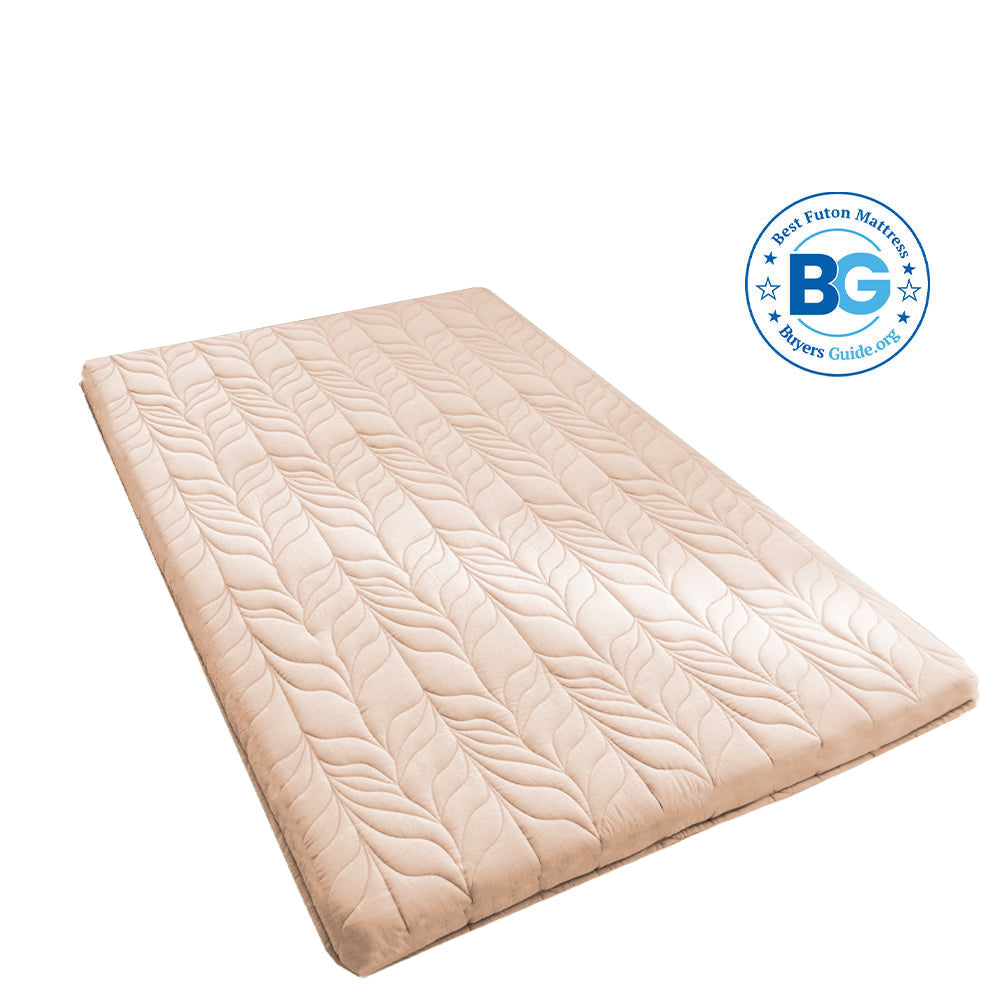 Classic Floor Mattress - Burro / TWIN: 75"L x 39"W / Wheat Pattern (4 IN)-removable cover