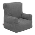 Kids Cord Bean Bag Armchair with Back Pocket Comfy Pouf Gaming Beanbags Chair - Charcoal