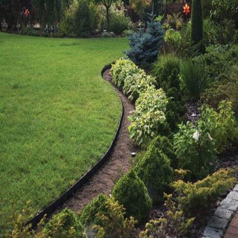Cheapgarden Rand 7,8 x 100 cm + 3, Flexibel Kantenrand + 3 Haltestifte