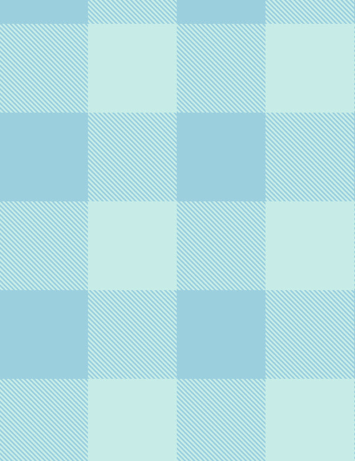'Check, Baby, Check'  Wallpaper - Blue - Traditional