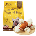 Chicken Rawhide Bone Dog Treats, Long-Lasting Dental Chews for Dogs, 9 oz