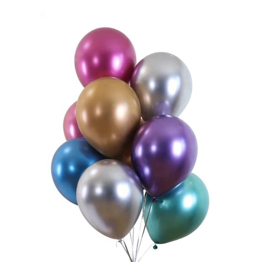 Mix Chroom Ballonnen (10 stuks / 30 CM)