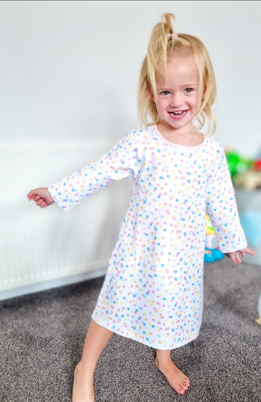 Confetti Nightdress - 5-6yrs / Confetti / White