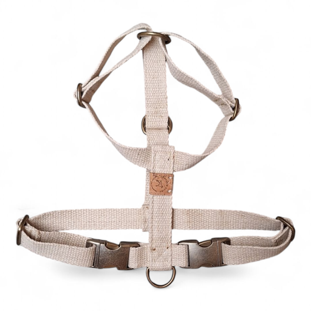 Simply Hemp Hondentuig | Schelpenwit - Extra Small