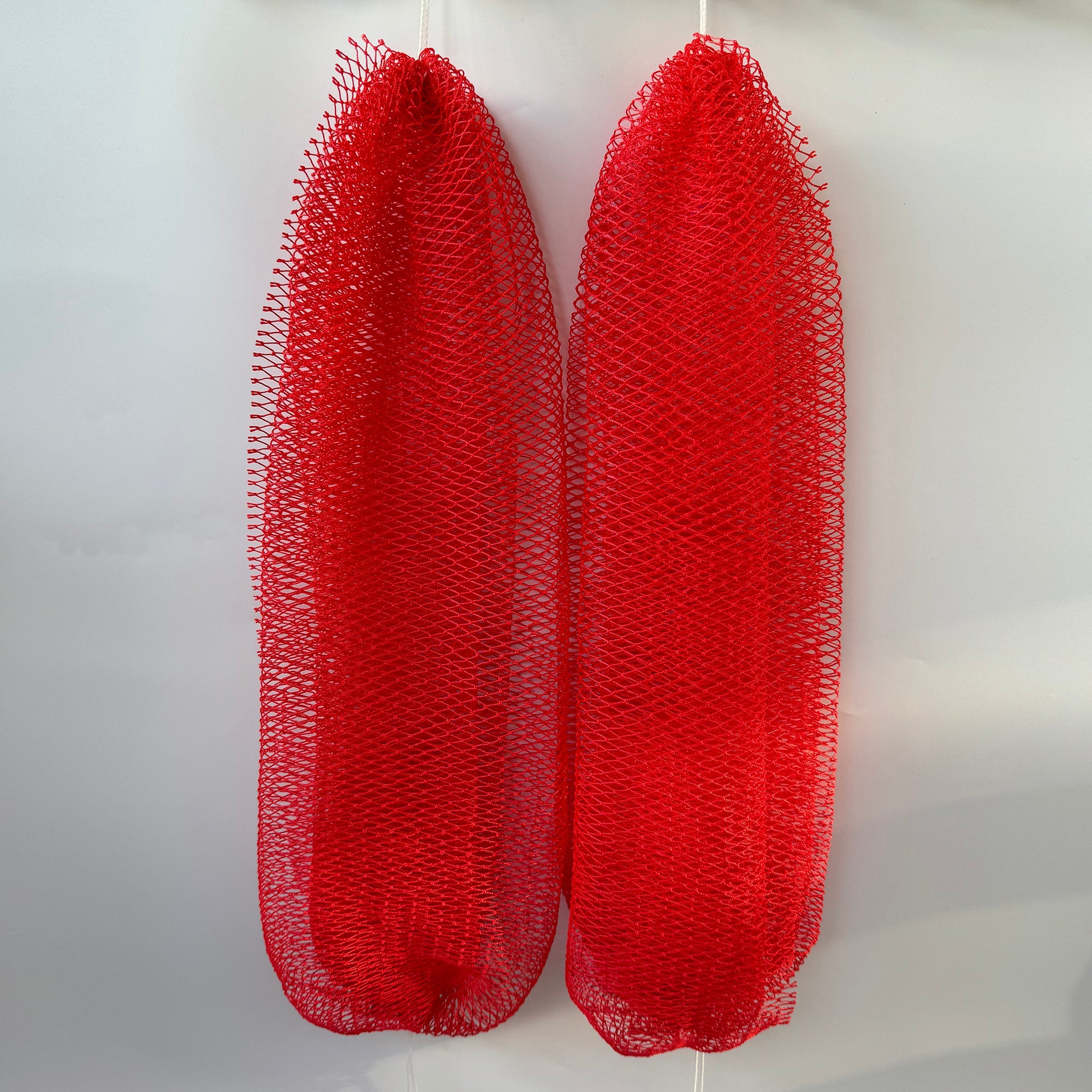 2 PCS Authentic African Exfoliating Net Bath Sponge - 2 PCS Coral Red