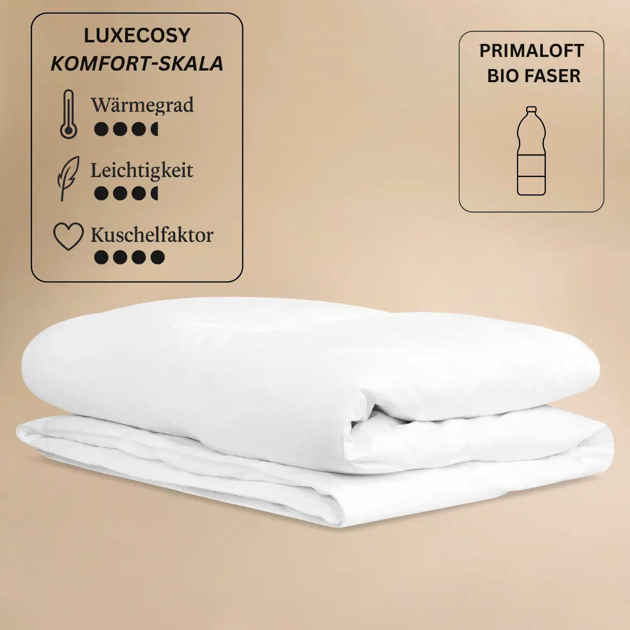 Cosy PrimaloftBio® Mikrofaser Decke - 240x220 cm / Ganzjahresdecke