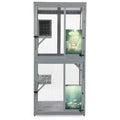 Coziwow 31.5"L 2-Tier Wheeled Cat Cage - Patterned